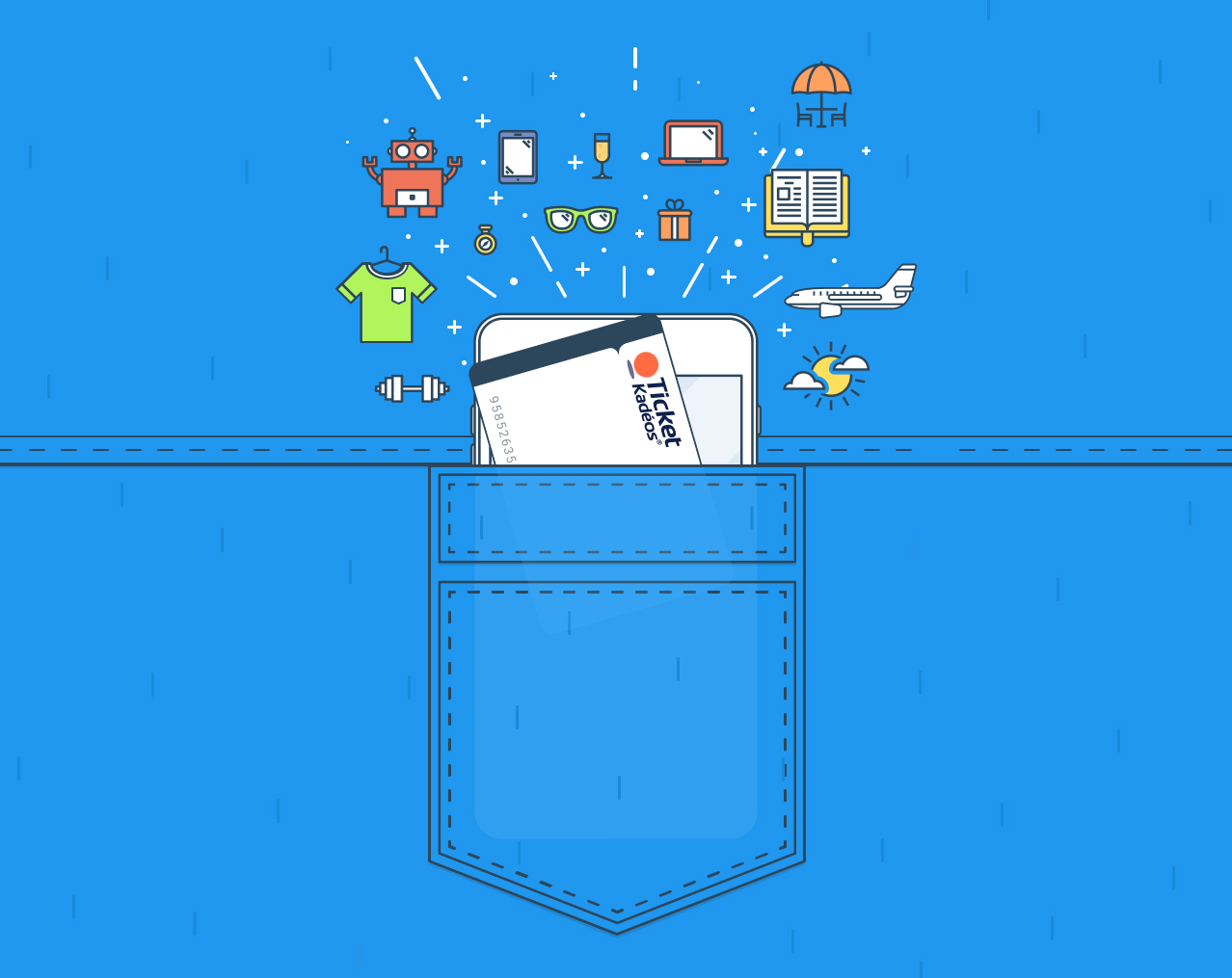 Illustration de l’expérience mobile Ticket Kadéos